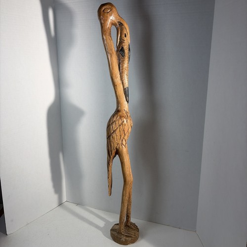 Vintage hand carved wooden - carved,