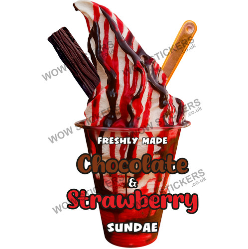 Chocolate and strawberry - , ice