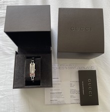 Vintage gucci ladies 3900L watch with diamond detail on face, VGC , FWO