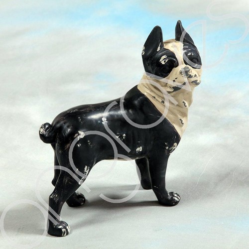 Antique styled french bulldog - antique,