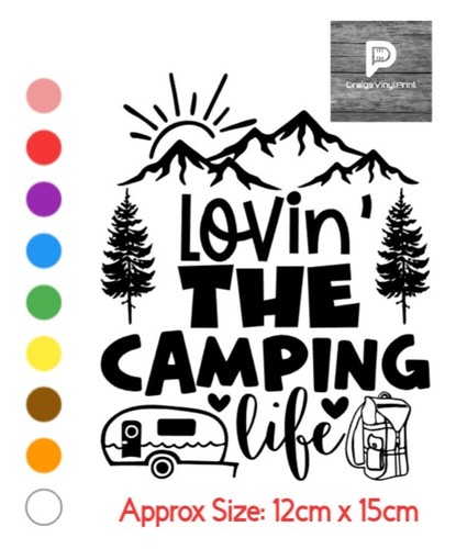 Camping vinyl sticker camper - camping,