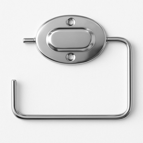 Chrome toilet roll holder - toilet,