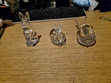 Collection Of Glass Animal Figures X 3 ( Box J4 )