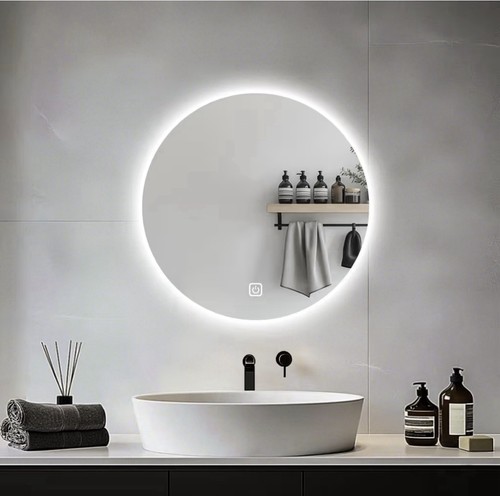 Round led bathroom - bathroom, mirror