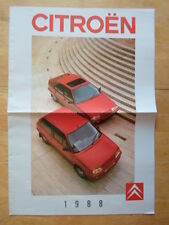 CITROEN RANGE 1988 UK Mkt Large Format Sales Brochure - 2CV6 AX  BX CX GTI