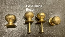 H5 Stag Minstrel Brass Button Drawer Handle - Single