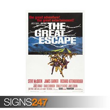 THE GREAT ESCAPE poster steve mcqueen movie print art sizes A1 A2 A3