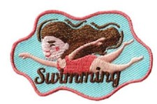Girl SWIMMING FUN Patches