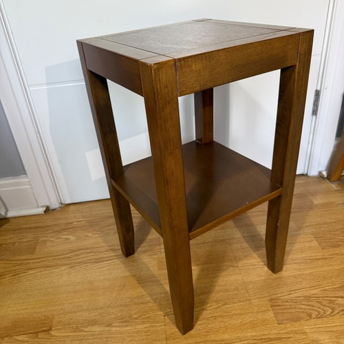 Wooden side table plant - table,