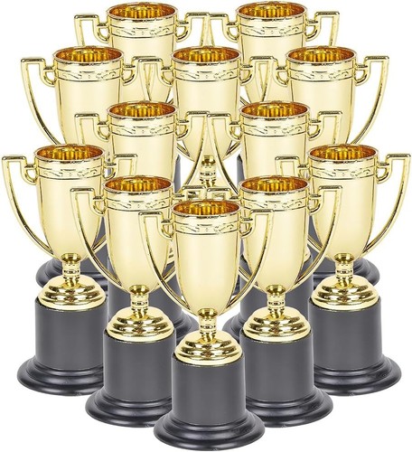 One dozen gold tone - 4", plastic