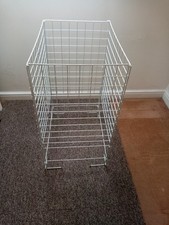 White Rectangular Metal Basket Shop Sale Display Dump Bin - NO RES BARGAIN BUY!!