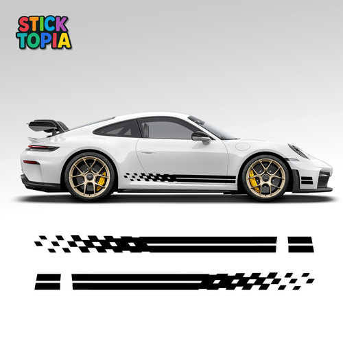 Porsche side stripe front - side,