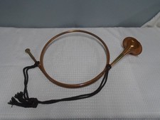 Antique Brass & Copper French Hunting Horn/Bugle/21" with Cord