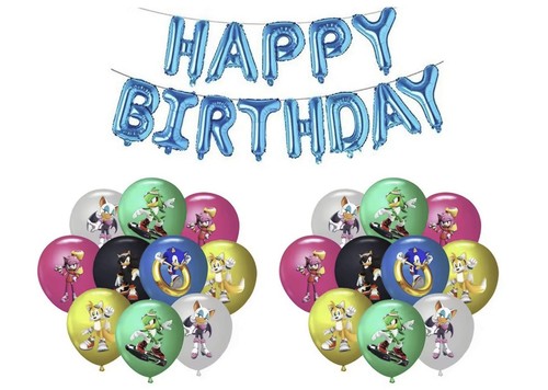 Sonic x10 balloons birthday - x10,