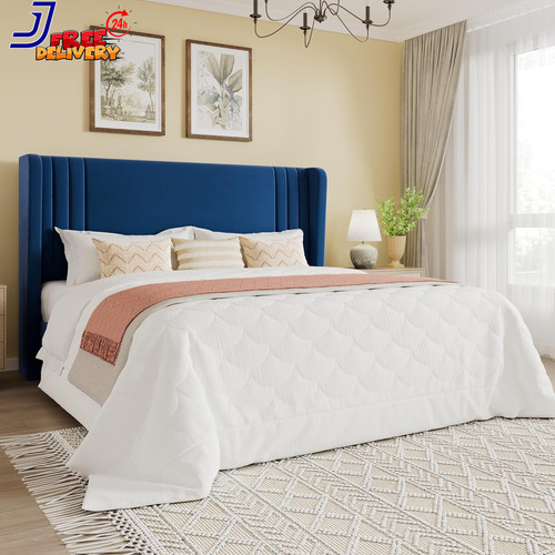 Queen velvet platform bed - queen,