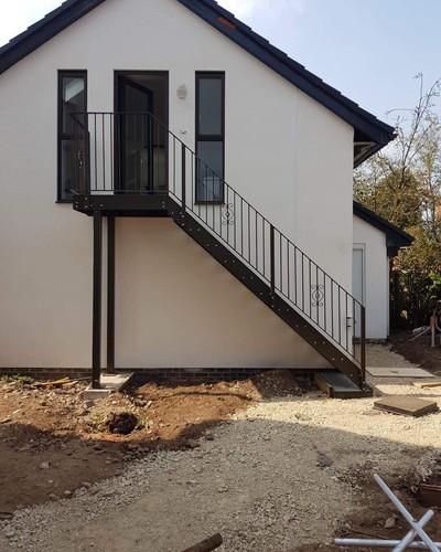 Steel staircase external - ,