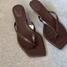 H&M : Dark Brown Kitten-Heeled Sandals : 1281581002 : ALL SIZES