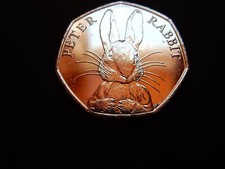 50p COIN 2016 PETER RABBIT HALF WHISKER NEW UNCIRCULATED Fifty Pence BRITISH 