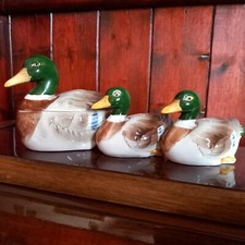 Vintage Set Of 3 Hand Painted