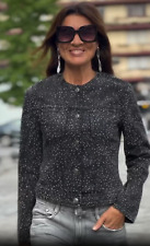 Zara Sequinned Denim Jacket ZW