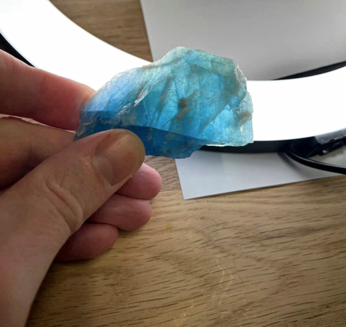 Natural rough blue - blue, fluorite