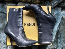 Fendi Sock Nappa Ankle Boot Size 6 / 39 RRP £780 With Flannels Receipt and Box