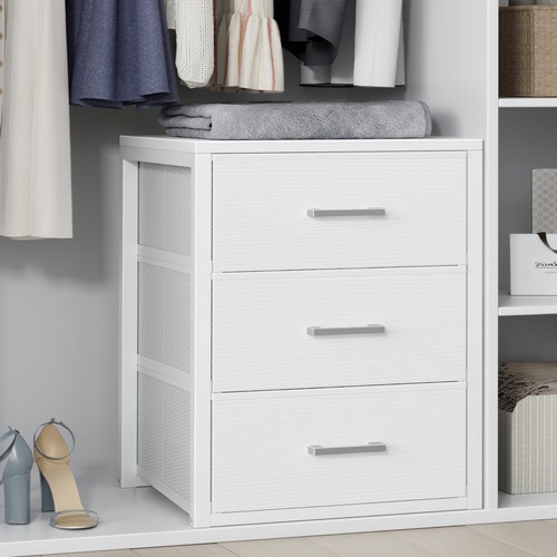 Closet drawers white - fabric, 3