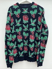 England Rugby Christmas Jumper Official Merchandise Red Roses Mens Small S