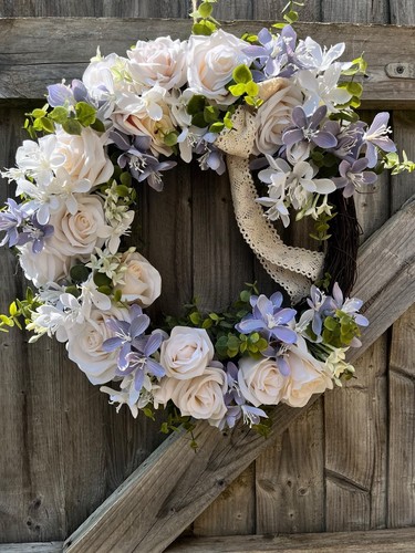Handmade floral wreath 47cm - handmade,