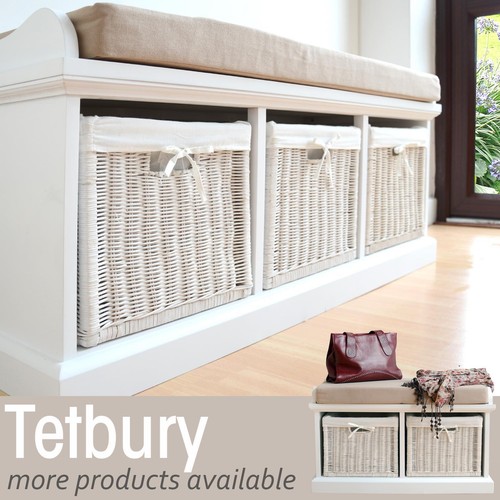 Tetbury white bench with - tetbury,