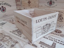 Wooden Wine Box ~ LOUIS JADOT ~ 6 Bottle size, End Branded ~ French, Genuine.