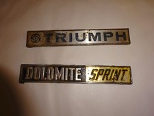 ORIGINAL VINTAGE  TRIUMPH DOLOMITE SPRINT BADGES - CAR -