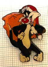1998 Warner Bros Rare Christmas Sylvester The Cat Lapel Pin Badge