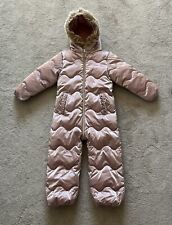 Next Girl’s Shiny Pink Quilted Winter Snowsuit All In One Coat 4-5 Years
