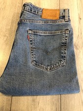 MENS LEVIS 502 STRETCH JEANS 34 inch WAIST X 28 inch LEG BLUE ALTERED LEG