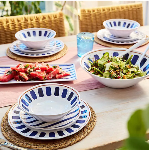 Blue azure melamine dinner - blue,