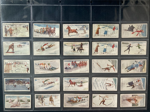 Cigarette cards winter sports - cards,