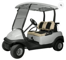 Fairway Golf Cart Neoprene Paneled Seat Cover Khaki & Black