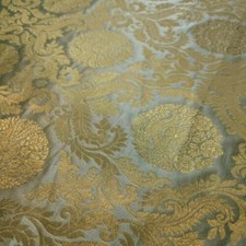 Brocade Floral Fabric Gold