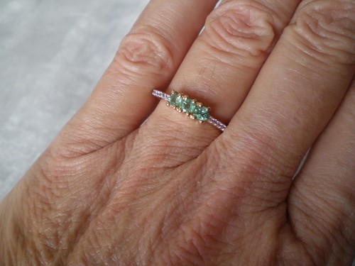 Ethiopian emerald ring - ring,, 0.43