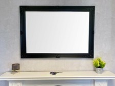 CLEARANCE - SEE PHOTOS - Black Extra Large Antique Style Wall Mirror