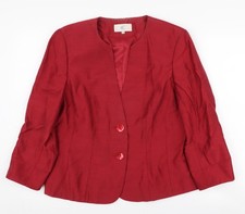 CC Women's Red Suit Jacket, Size 14, Two-Button