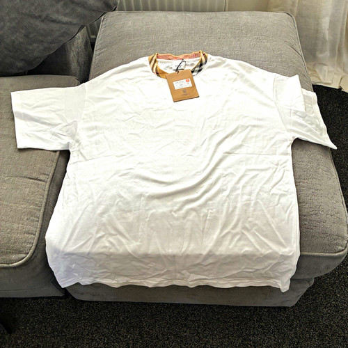 Burberry white cotton jersey - white,