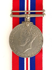 British WW2 War Medal 1939-45 GENUINE Full Size ORIGINAL ISSUE - IMPERFECT