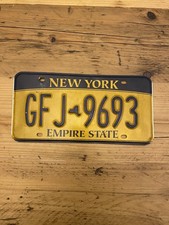 Vintage New York - Empire State - US Car License Plate GFJ 9693