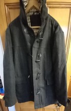 Black XL Dufflecoat With Hud.