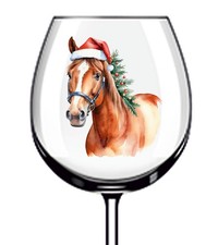 12x Colourful Christmas Horse