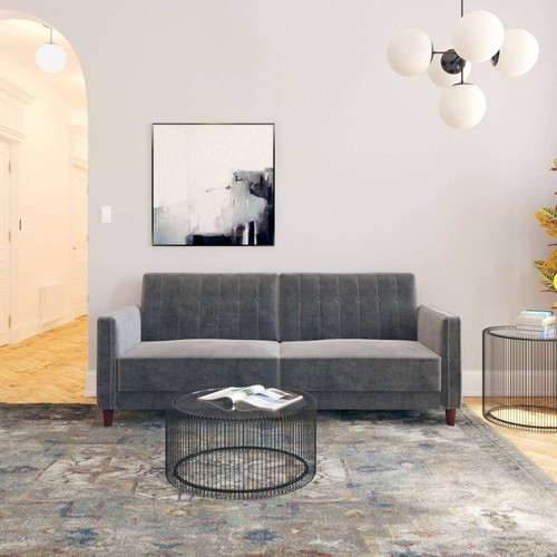 Pin tufted transitional sofa - transitional,