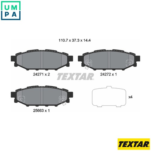 Brake pad set - pad,