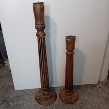 2 Large Wooden Floorstanding